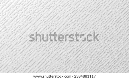 White paper tactile embossed texture. Abstract Turing ornament halftone reaction diffusion psychedelic background. Vector generative algorithm illustration.