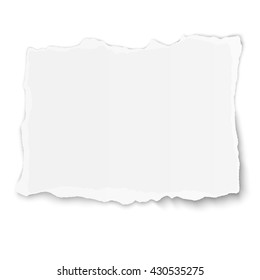 White Paper Tear Placed On White Stock Vector (Royalty Free) 430535275 ...