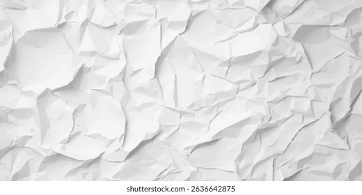 White Paper Texture background. Crumpled white paper abstract shape background with space paper for text