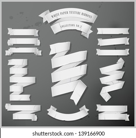 Premium Vector  White ribbons collection