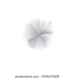Composición de flores tropicales de papel blanco con artículos de artesanía de papel ilustración vectorial