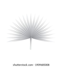 White paper tropical leaves composition with paper crafting goods image vector illustration