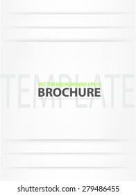 White paper vector background brochure template flyer design for A4 paper size with space for text and message design