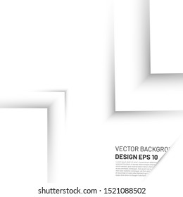 White paper vector background layer with space for text and message design of modern artwork