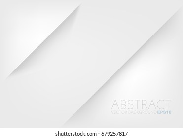 White paper vector background overlap paper layer on space for text design