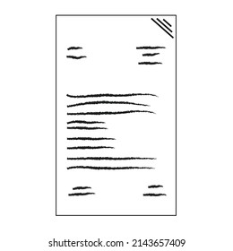 white paper vector with doodles ,like document