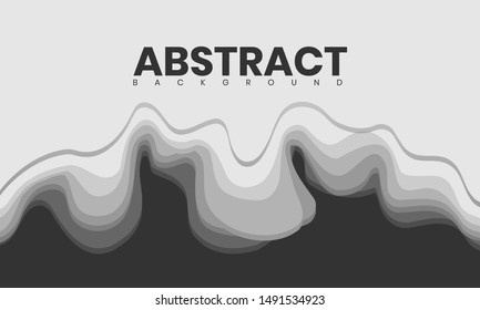 White paper wave abstract background layered with white and gray color wave layer background.
Vector for banner and material design.