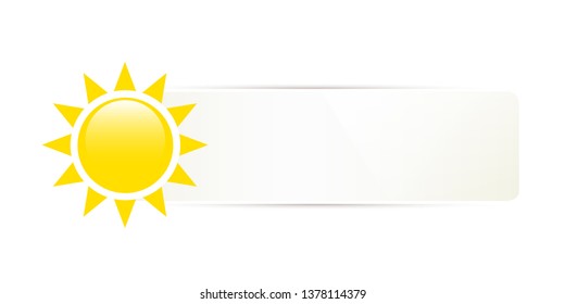 white paper for your message with yellow summer sun vector illustration