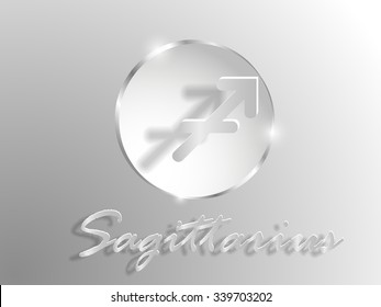 white paper zodiac sign on a gray background