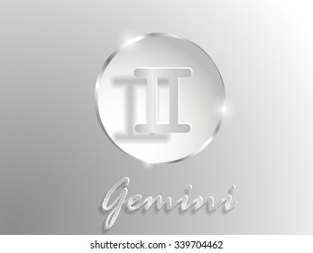 white paper zodiac sign on a gray background