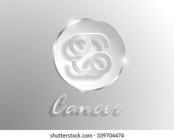 white paper zodiac sign on a gray background