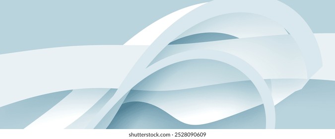 white papercut abstract background with overlapping shapes