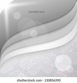 White papers with corner curl, layer by layer. Vector illustration, contains transparencies, gradients and effects.