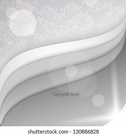 White papers with corner curl, layer by layer. Vector illustration, contains transparencies, gradients and effects.