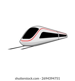 Vector de diseño de tren de pasajeros blanco