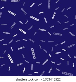 White Password protection and safety access icon isolated seamless pattern on blue background. Security, safety, protection, privacy concept.  Vector Illustration