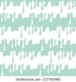 White pastel green sugar syrup smudge, liquid glaze seamless pattern for textile and packaging
