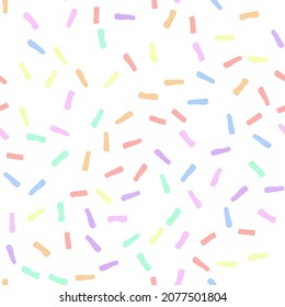 White Pastel Line Sprinkle. Red Pastel Explosion Drawn Irregular Ink Fun Sparkle. Blast Fun. Seamless Vector Art. Abstract Graphic Icon. Rainbow Retro Color Background. Rainbow Cute Splash Pattern.