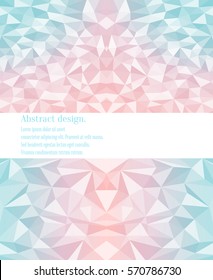 white pastel small and large mirror triangles on all of the composition background postcard or business design