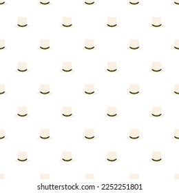 White patrick hat on white background. Party decoration. Happy festive background. Vector background. National symbol.
