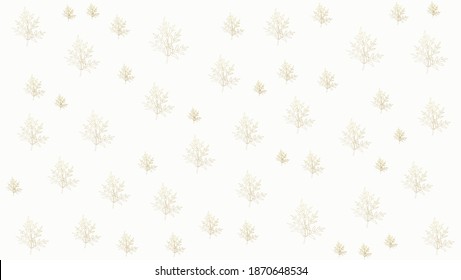 white pattern background with gold leaves