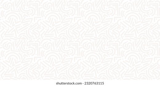 White pattern background, line doodle seamless pattern, creative minimalist style abstract wallpaper