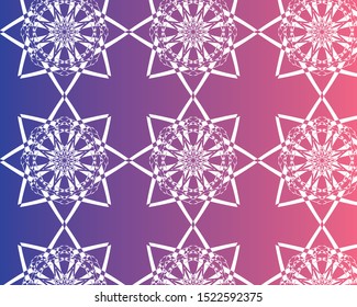 White pattern design ob gradient background for textile and wallpaper