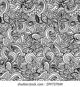 White Pattern Doodles - Decorative Sketchy Notebook Design- Hand-Drawn Vector Illustration Background. EPS