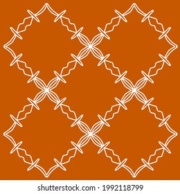 white pattern in the form of a lattice on a red background 