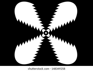 A White Pattern on a Black Background. Vector