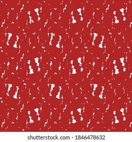 White pattern on a dark red surface, made of double white marks and small irregular strokes. Wallpaper texture.