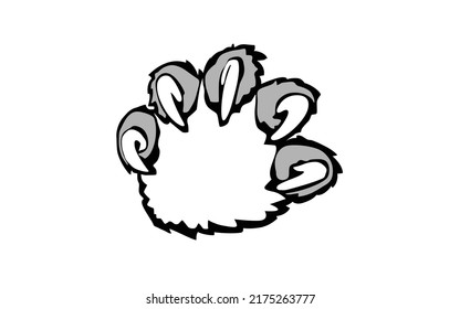 White Paw print icon isolated on transparent background. Dog or cat paw print. Animal track. Vector Illustration stock illustration