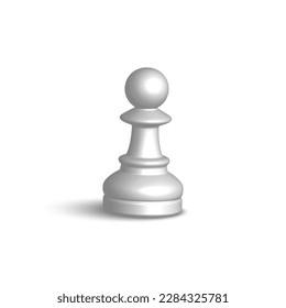 white pawn. Business success strategy. Play sign. Vector illustration.