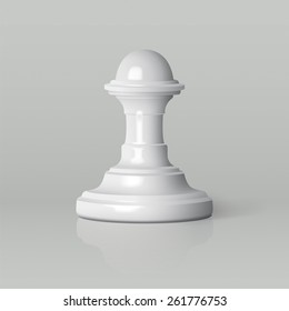White pawn. Chess piece
