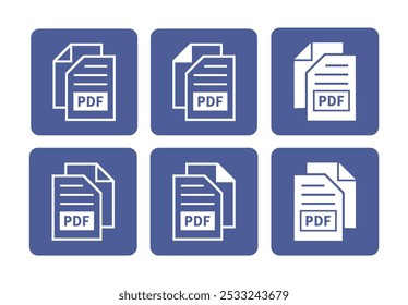 ícone branco do arquivo PDF no plano de fundo roxo