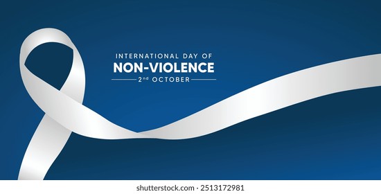 white peace ribbon for International Day of Non-Violence 2 October