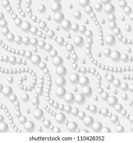 white pearls necklace seamless background