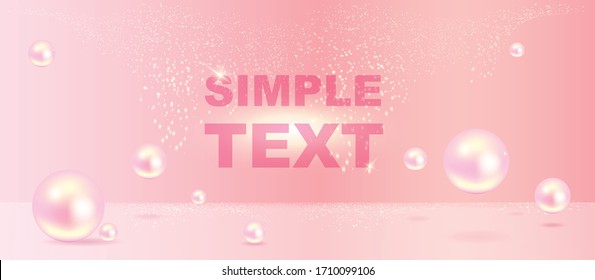 White pearls realistic vector product ads banner template. Natural gems, jewel 3d mock up design. Pastry decorations advertisement horizontal printable flyer, brochure with text space