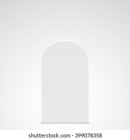 White pedestal. Vector illustration.