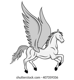white Pegasus