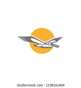 White Pelican Logo/ Pelican Logo Design Inspiration