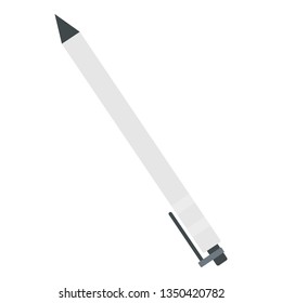 White pen icon. Flat illustration of white pen vector icon for web design