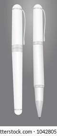 White pen. vector illustration