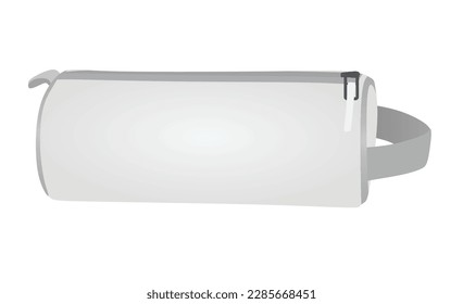 White pencil case. vector illustration