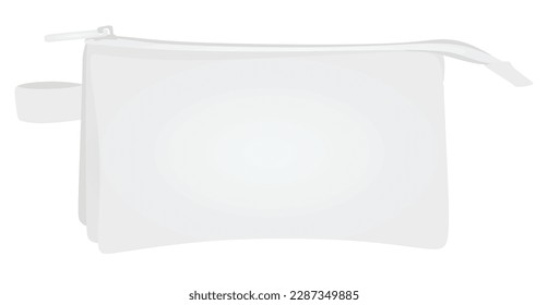 Estuche de lápiz blanco. ilustración vectorial