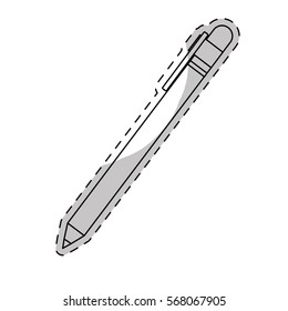 White pencil icon image design, vecor illustration