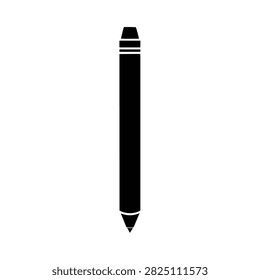White Pencil silhouette vector art Illustration