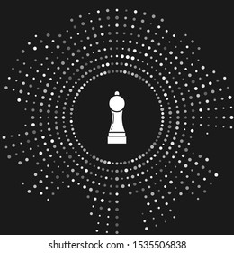 White Pepper icon isolated on grey background. Cooking spices. Abstract circle random dots. Vector Illustration