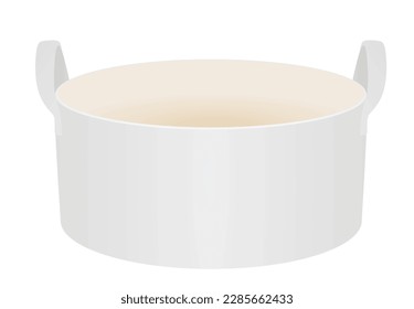 White pet basket. vector illustration