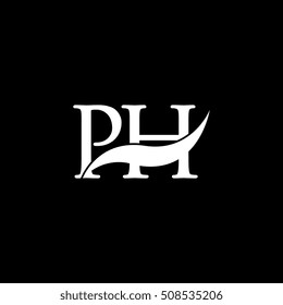 White PH Swoosh Logo Vector